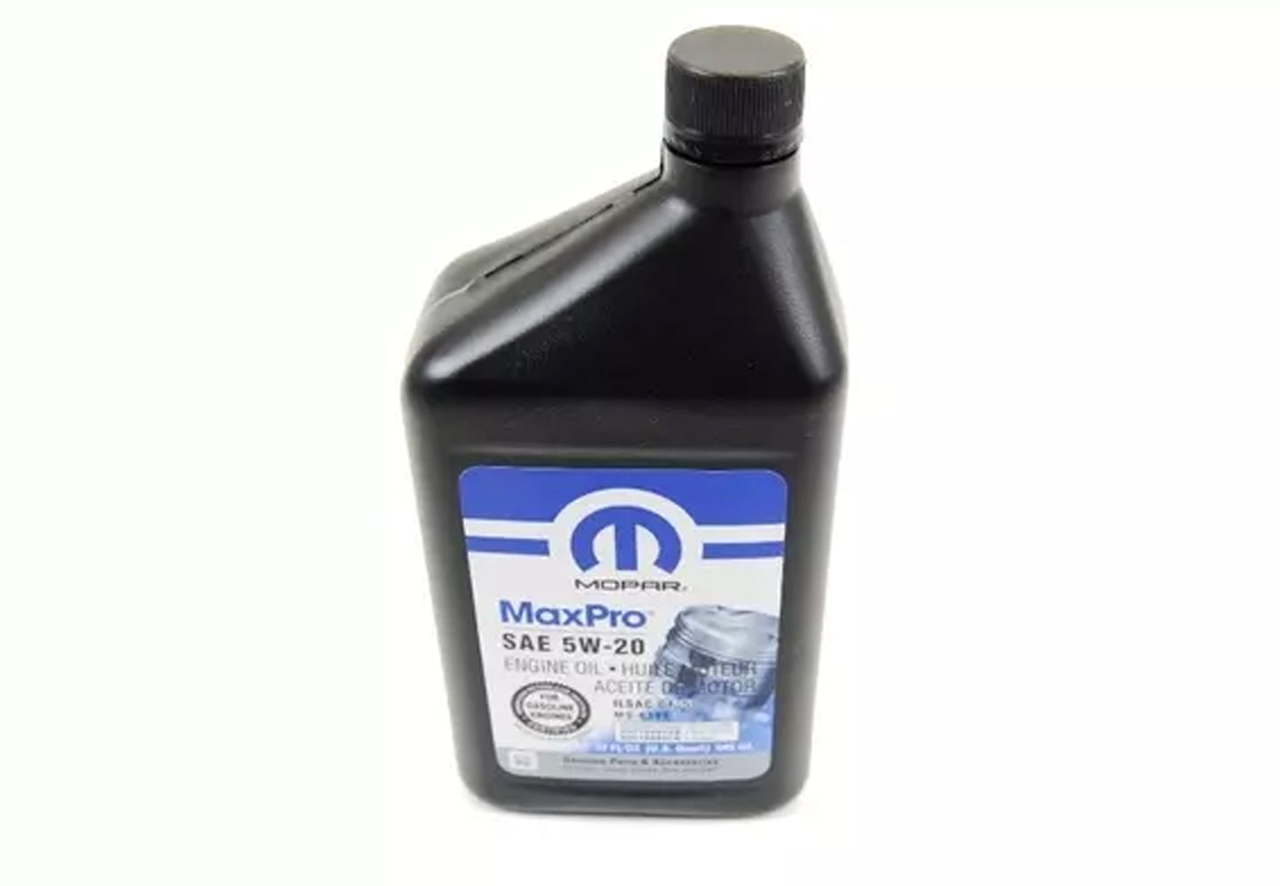68518202AA 68518202AA Mopar OE MaxPro Synthetic Blend 5W-20 Oil, 1 Quart, 2011-2018 Jeep Wrangler JK, 3.6L V6