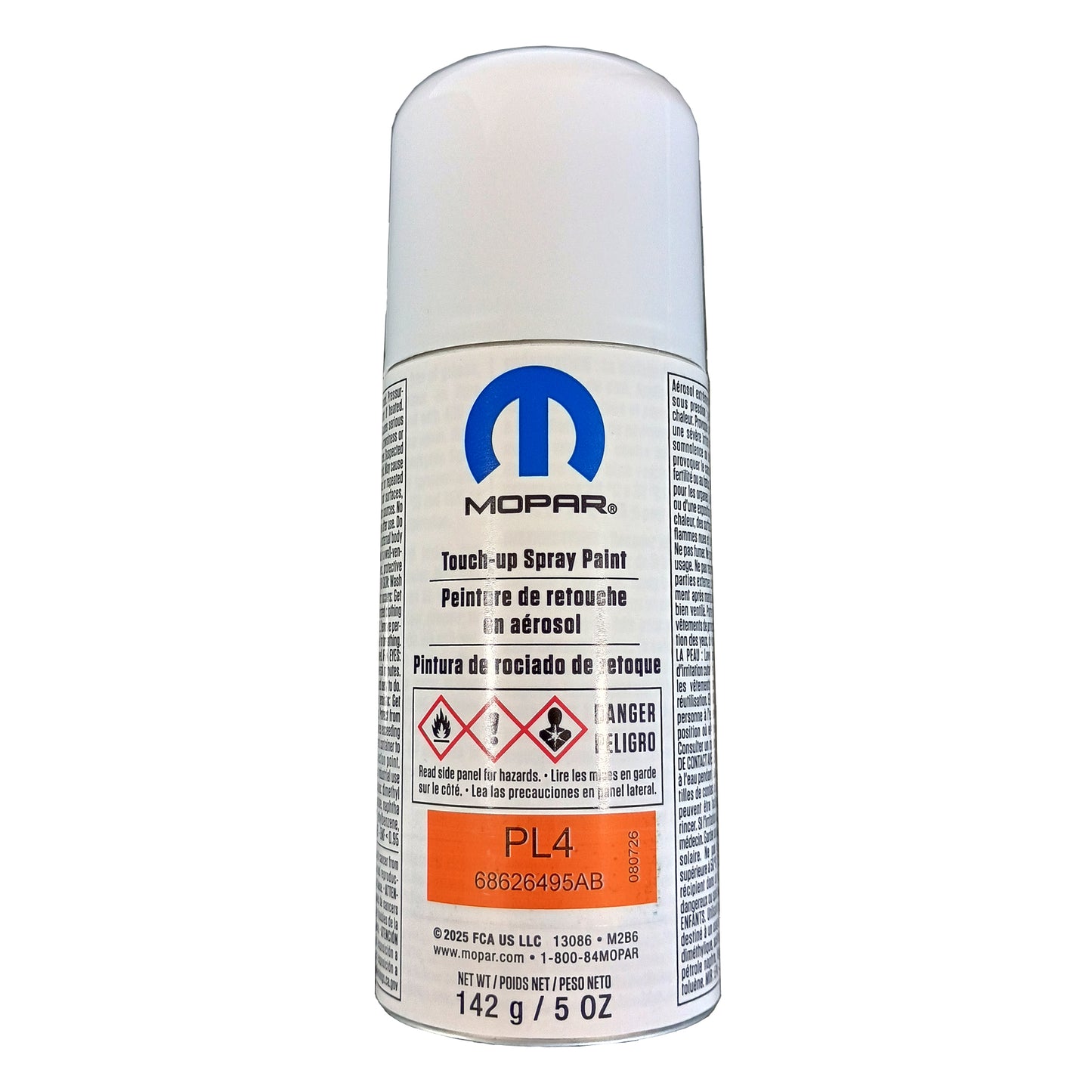 Crush / Header / Ignition / Joose Orange, PL4, Mopar OE Touch-Up Spray Paint, 5 oz, Dodge, Jeep, Ram