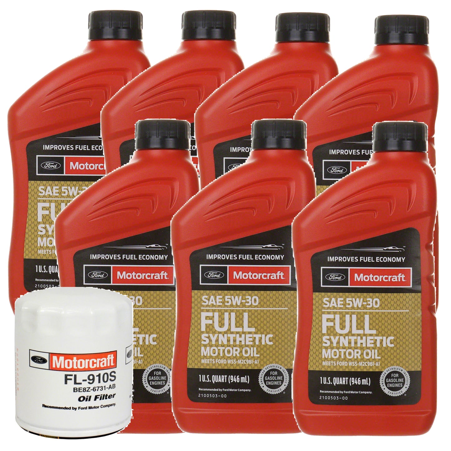 OCK23FS21 Motorcraft OE 5W-30 Oil Change Kit, 2019-2023 Ford Ranger 2.3L I4 EcoBoost Full Sythetic