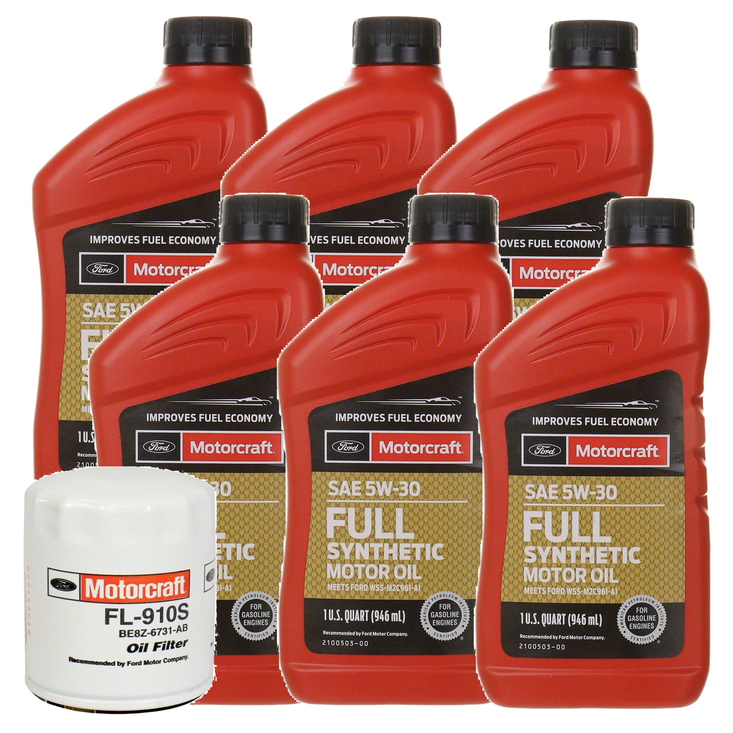 OCK23FS2224 Motorcraft OE 5W-30 Oil Change Kit, 2022-2024 Ford Bronco 2.3L I4 EcoBoost Full Sythetic