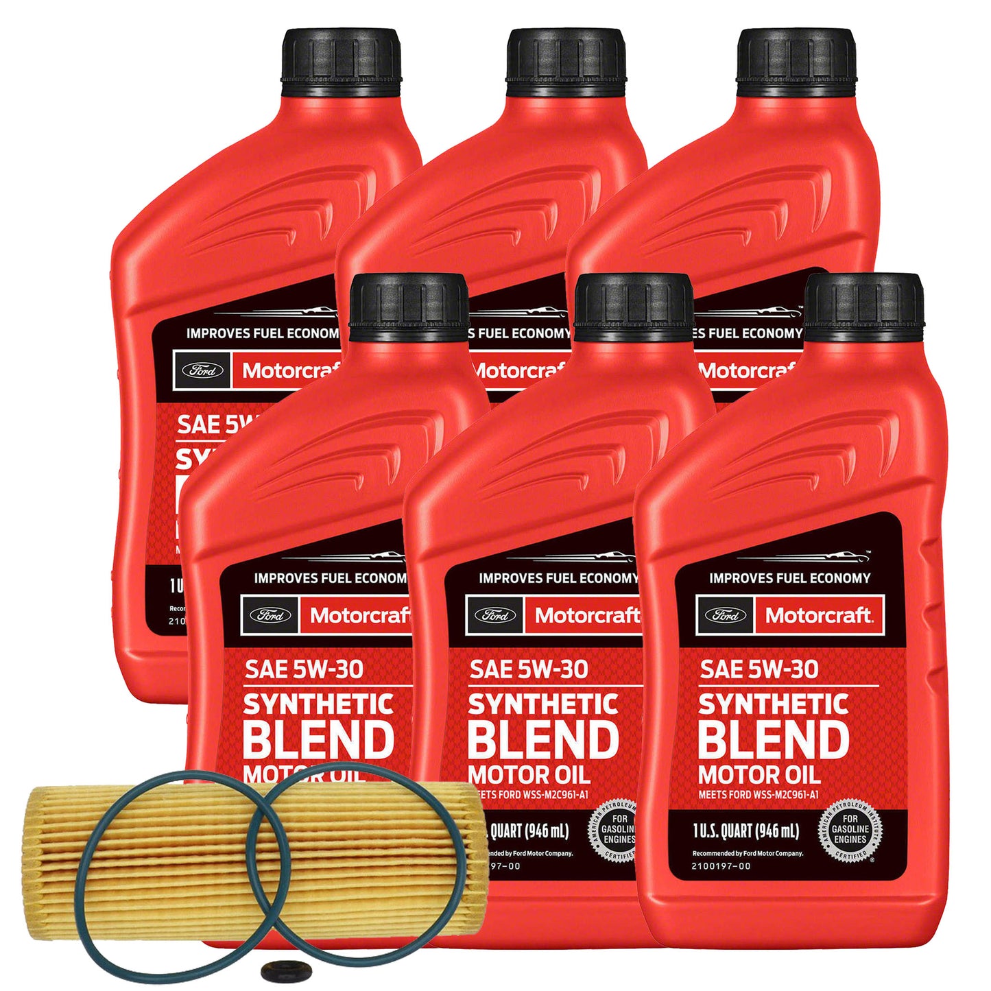 OCK27B2325 Motorcraft OE 5W-30 Oil Change Kit, 2021-2025 Ford Bronco 2.7L V6 EcoBoost Synthetic Blend 2023-2025