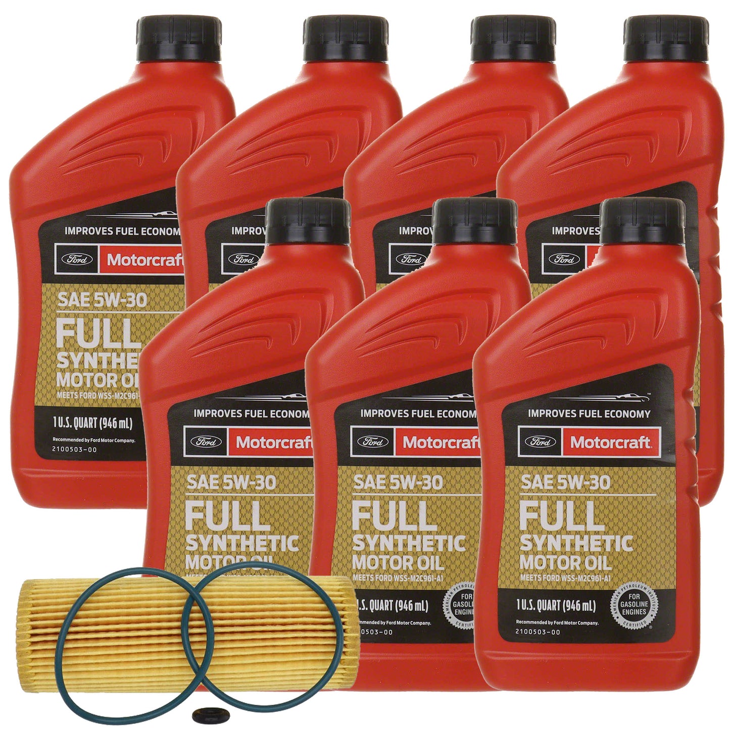 OCK27F2122 Motorcraft OE 5W-30 Oil Change Kit, 2021-2025 Ford Bronco 2.7L V6 EcoBoost Full Sythetic 2021-2022