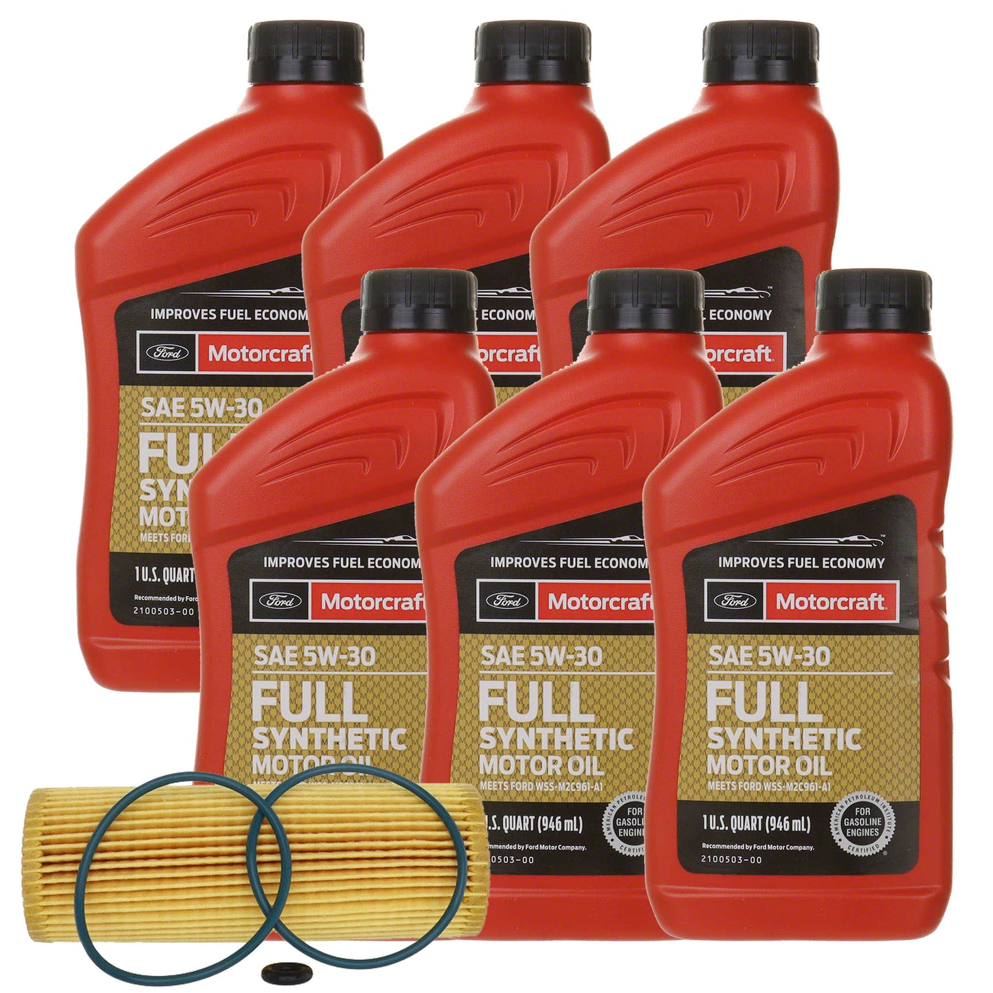 OCK27F2325 Motorcraft OE 5W-30 Oil Change Kit, 2021-2025 Ford Bronco 2.7L V6 EcoBoost Full Sythetic 2023-2025