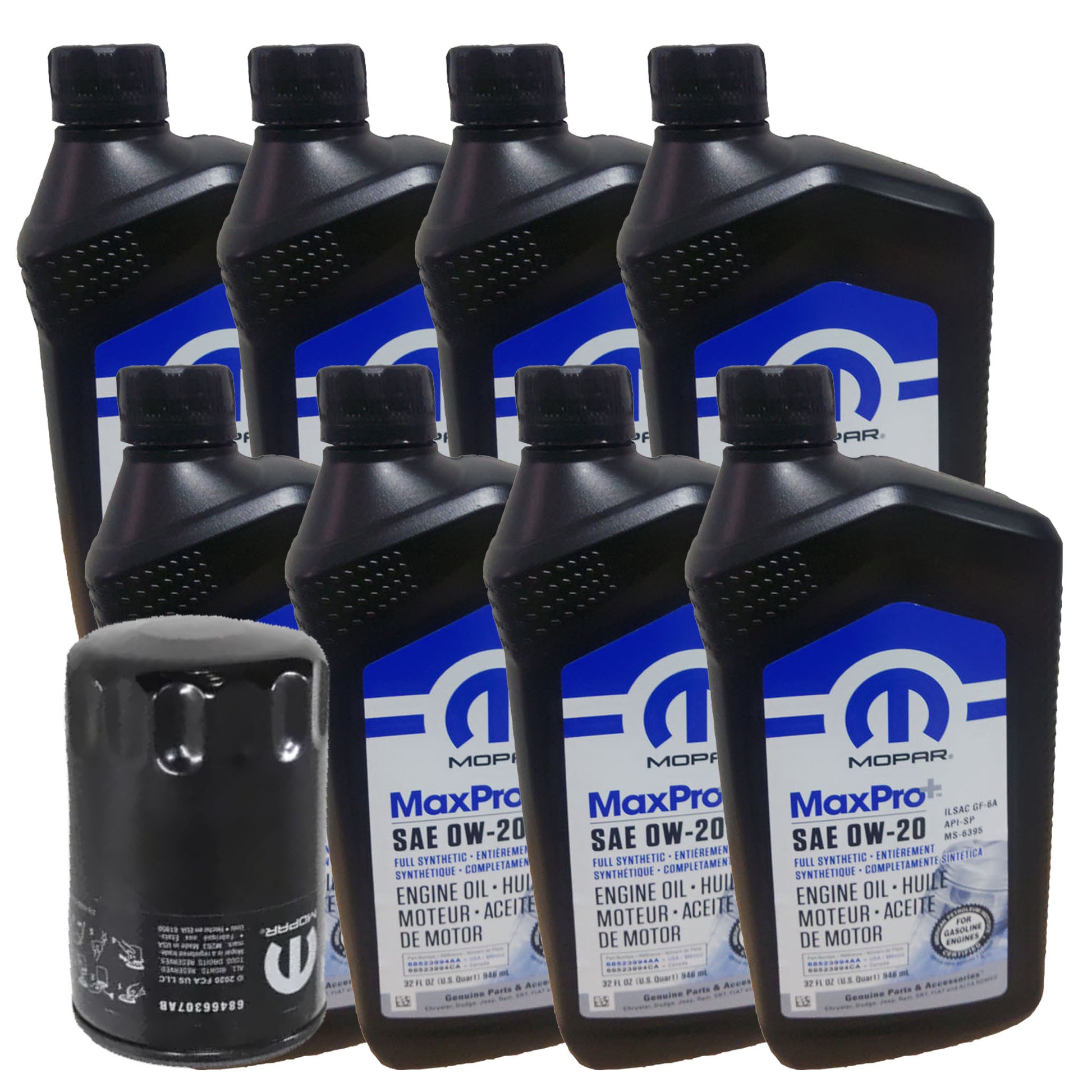 OCK30SO Mopar MaxPro+ OE Full Synthetic 0W-20 Oil Change Kit, 2025-2026 Dodge Ram 1500, 3.0L I6 Hurricane Standard Output