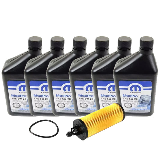 OCKCHARGER36 Mopar OE MaxPro Synthetic Blend 5W-20 Oil Change Kit, 2014-2023 Dodge Charger, 3.6L V6