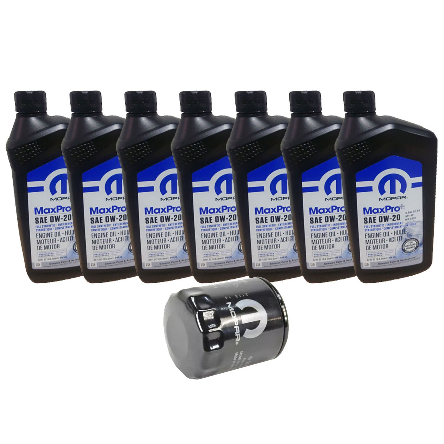 OCKCHARGER57 Mopar OE Full Synthetic 0W-20 Oil Change Kit, 2020-2023 Dodge Charger, 5.7L V8 HEMI