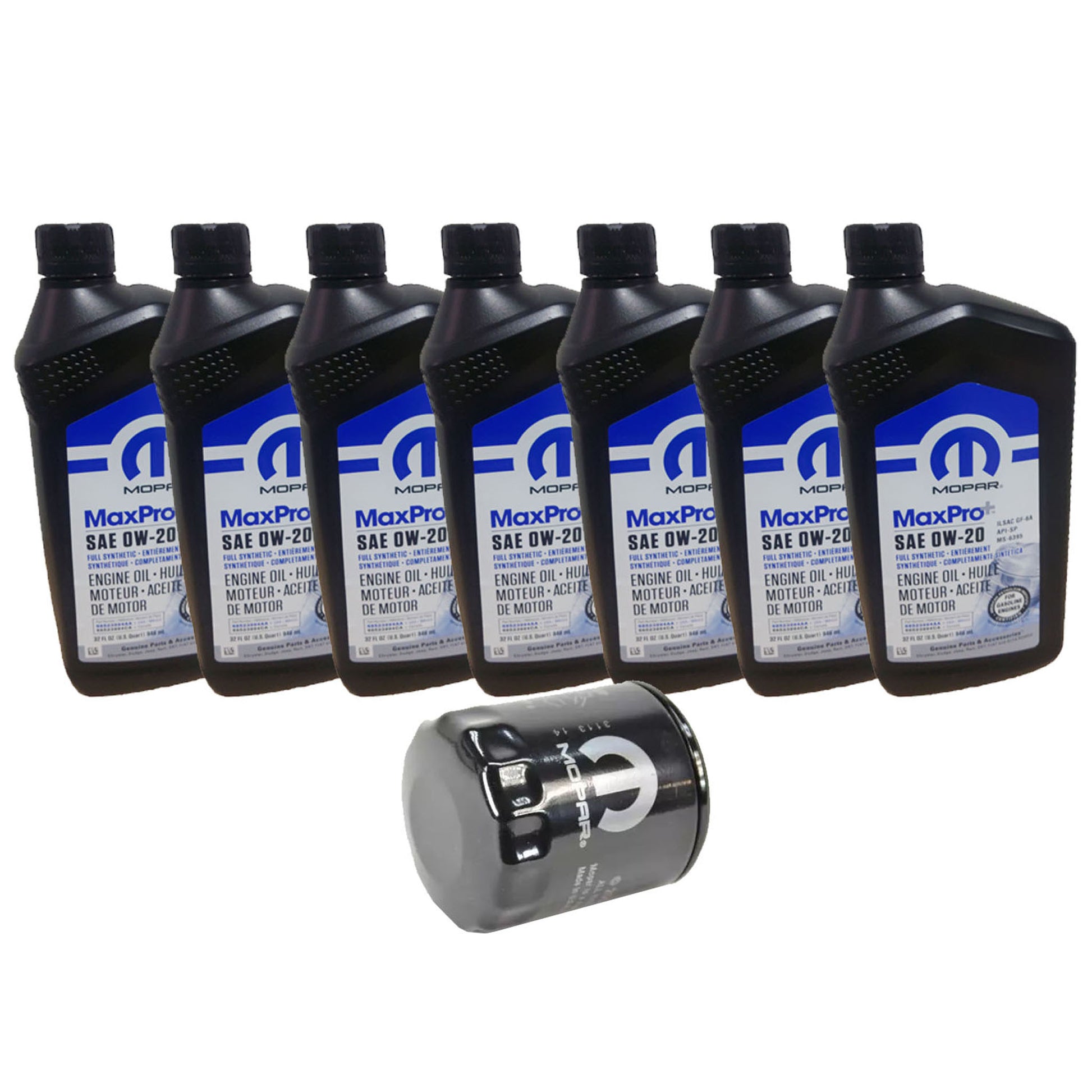 OCKCHARGER57 Mopar OE Full Synthetic 0W-20 Oil Change Kit, 2020-2023 Dodge Charger, 5.7L V8 HEMI