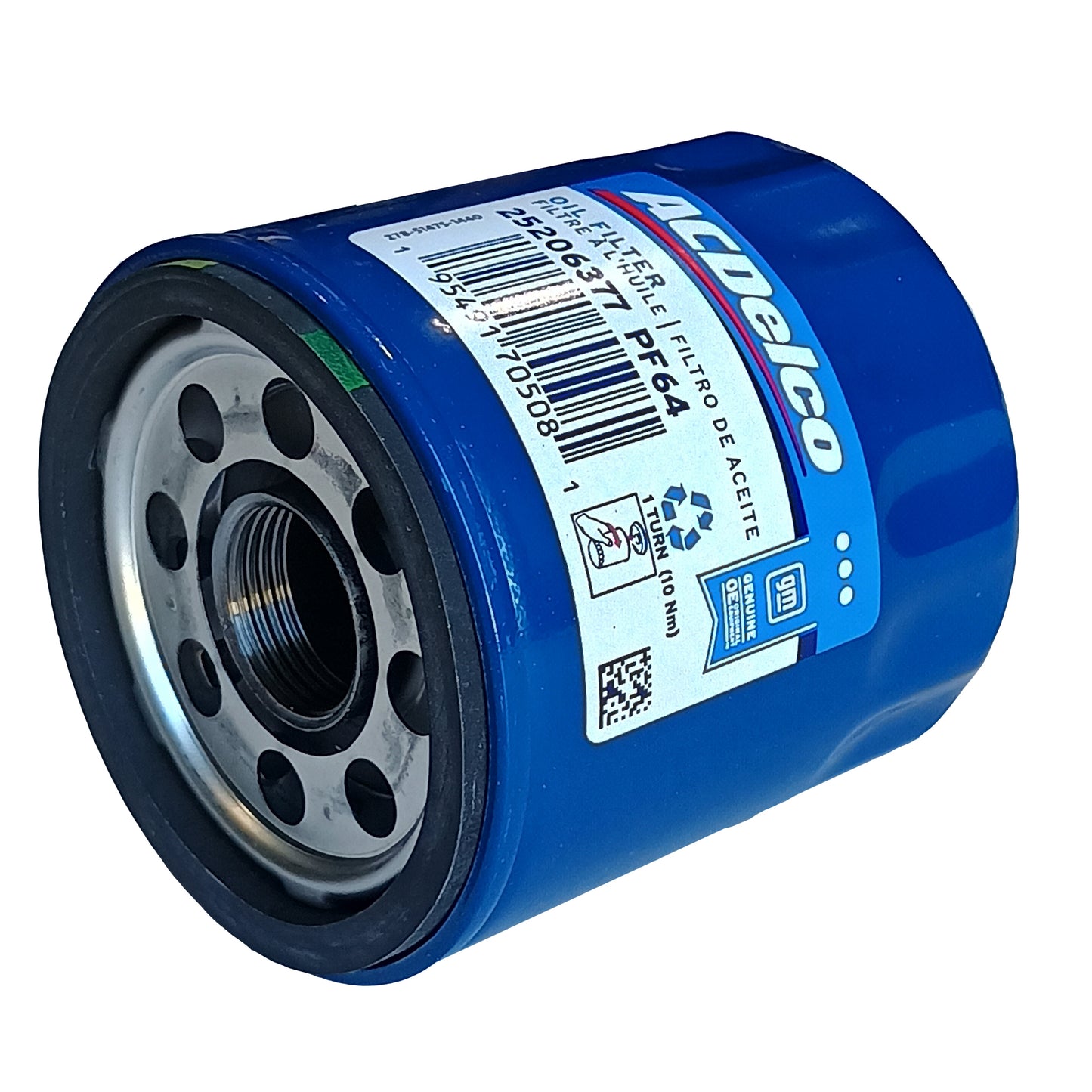 PF64Side ACDelco PF64 Engine Oil Filter, 2015-2022 Chevrolet Colorado, GMC Canyon, 2.5L 4 Cylinder