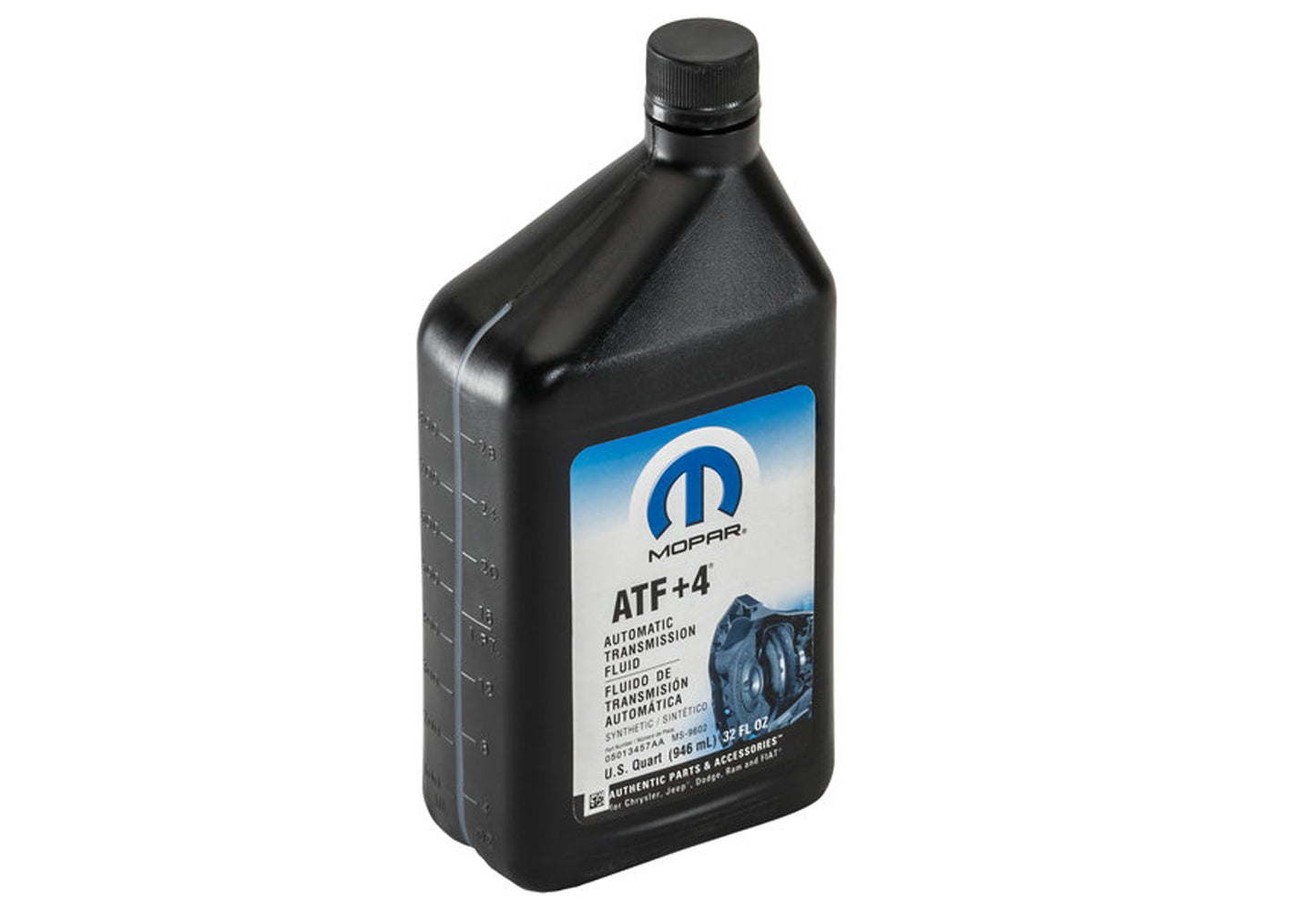 68218057AC Mopar ATF+4 Manual Transmission, Transfer Case Fluid, 1 quart bottle, Jeep 2020-2023 Gladiator JT, 2018-2024 Wrangler JL