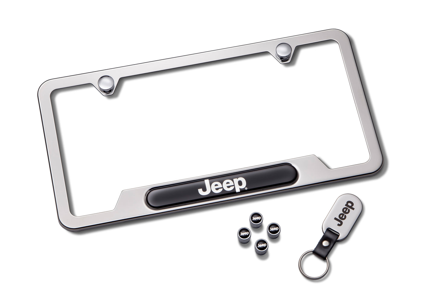 82215852 Jeep Mopar Polished License Plate Gift Set, Gladiator, Wrangler