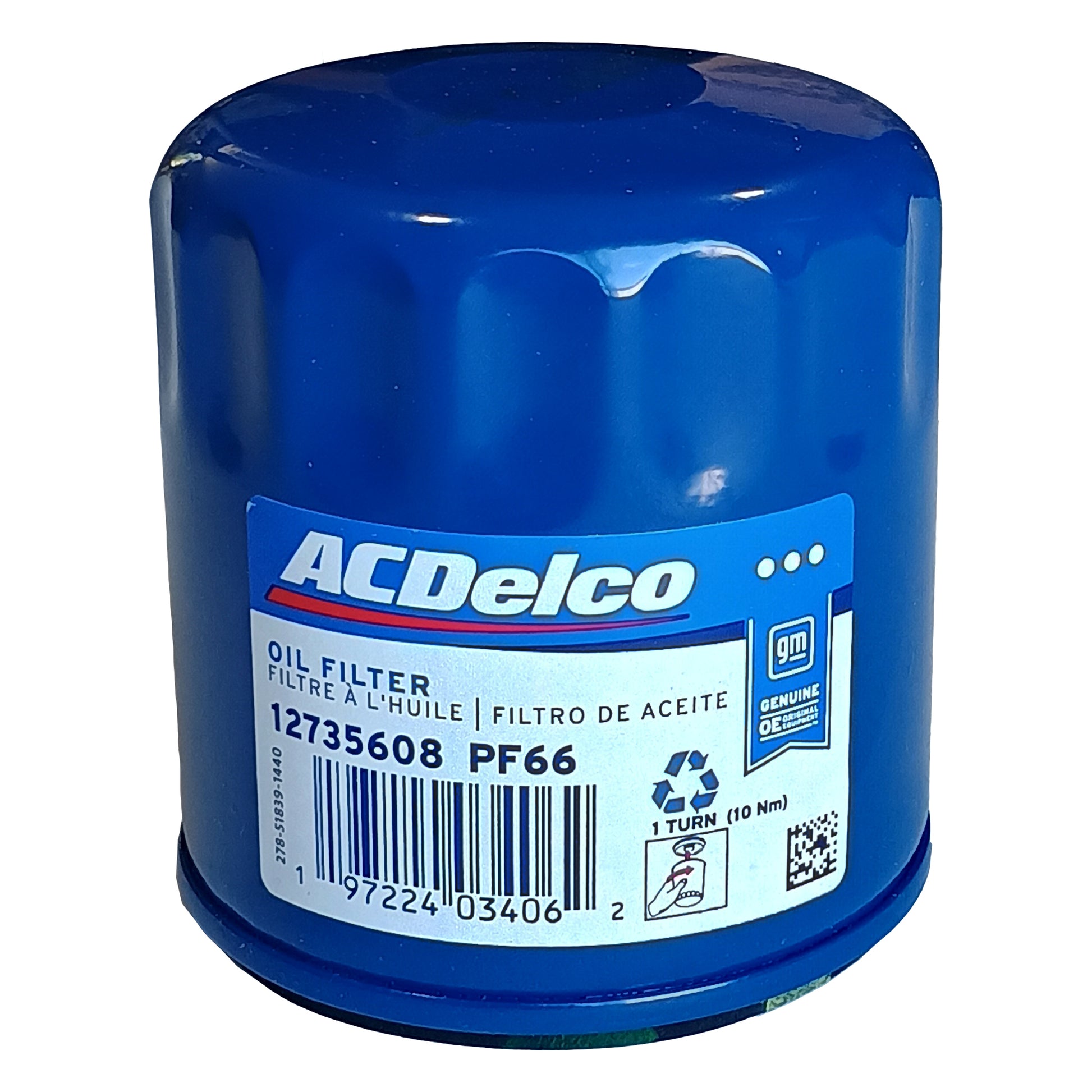 12735608 ACDelco OE Dexos 1 Full Synthetic 5W-30 Oil Change Kit, 2023-2025 Chevrolet Colorado, GMC Canyon, 2.7L TurboMax 4 Cylinder Gas Engine