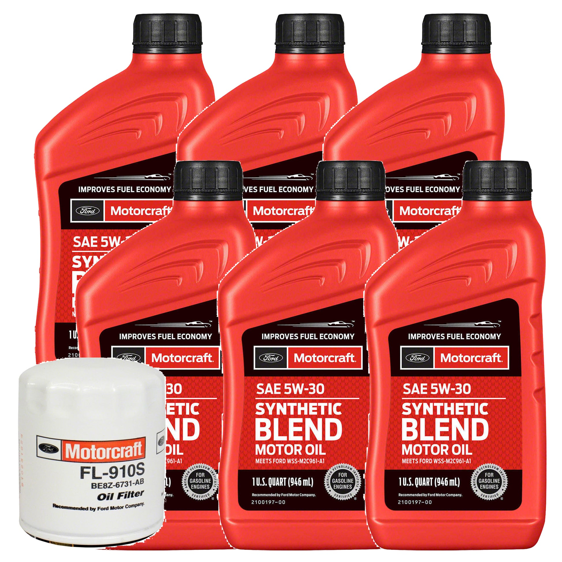 OCK23SB2224 Motorcraft OE 5W-30 Oil Change Kit, 2022-2024 Ford Bronco 2.3L I4 EcoBoost Synthetic Blend