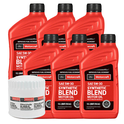 OCK23SB2224 Motorcraft OE 5W-30 Oil Change Kit, 2021-2024 Ford Bronco 2.3L I4 EcoBoost Synthetic Blend 2022-2024