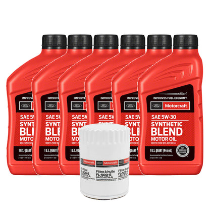 OCK35SB Motorcraft OE 5W-30 Oil Change Kit for 2011-2026 Ford F-150, 3.5L EcoBoost V6 Synthetic Blend