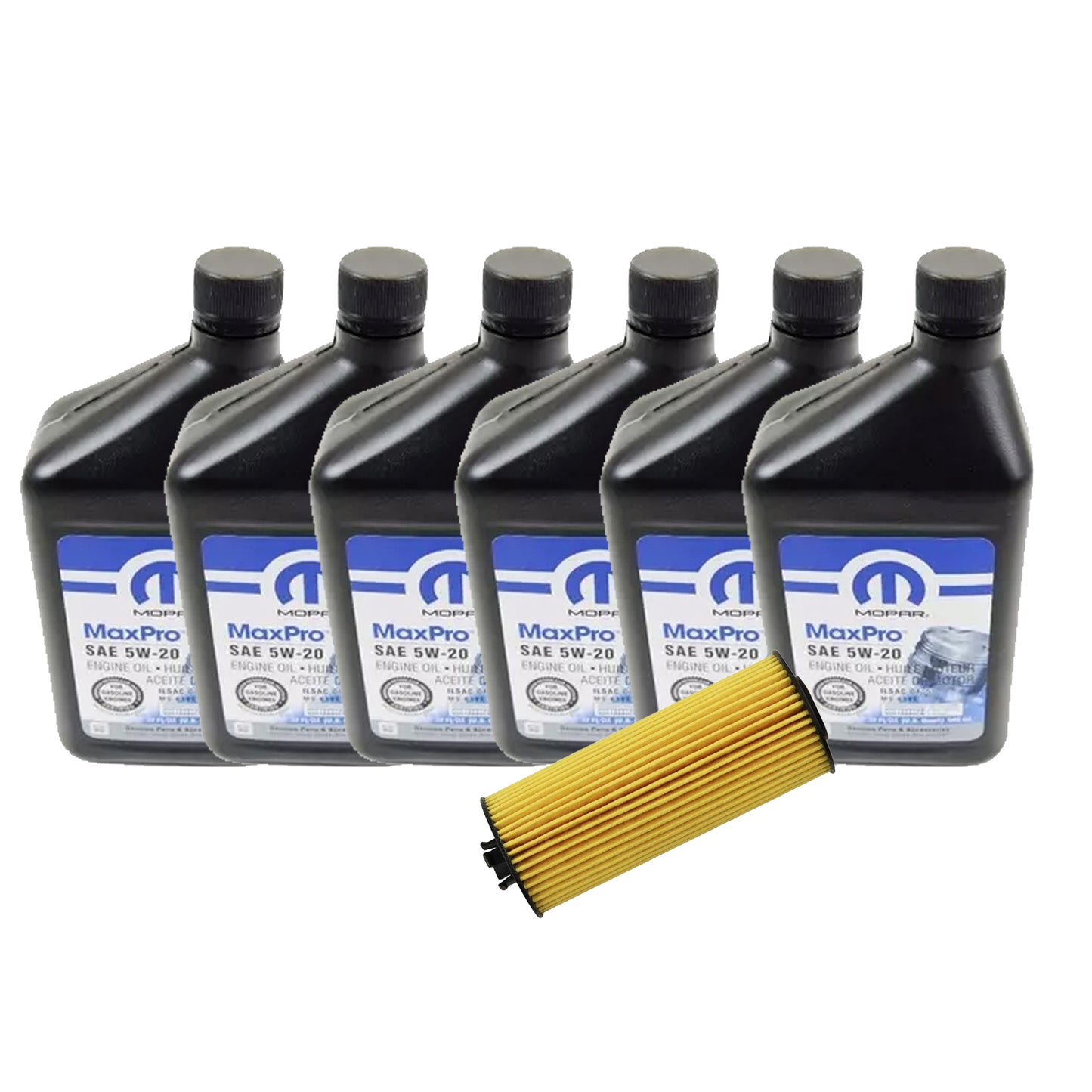 OCK36JK13 Mopar OE MaxPro Synthetic Blend 5W-20 Oil Change Kit, 2012-2018 Jeep Wrangler JK, 3.6L V6 2012-2013
