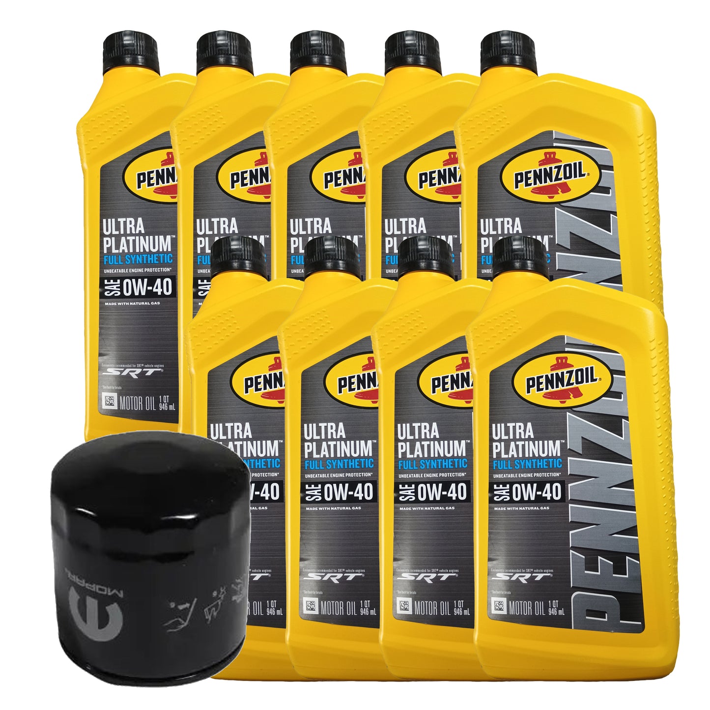Penzoil Ultra Platinum OE Full Synthetic 0W-40 Oil Change Kit, 2021-2026 Dodge Durango, 6.2L HEMI