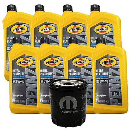 Full Synthetic 0W-40 Oil Change Kit, 2021-2025 Jeep Wrangler JL, 6.4L V8 HEMI