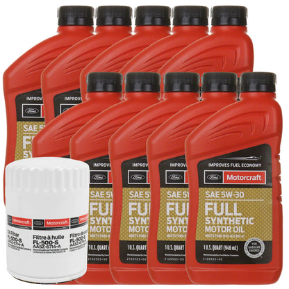 OCKFM502126FS Motorcraft OE 5W-30 Oil Change Kit, 2021-2026 Ford Mustang 5.0L V8 Full Synthetic