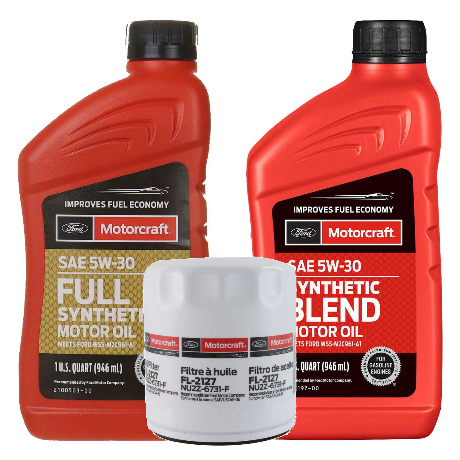 OCKFR2525SB-FS Motorcraft OE 5W-30 Oil Change Kit, 2024-2026 Ford Mustang 2.3L I4 EcoBoost
