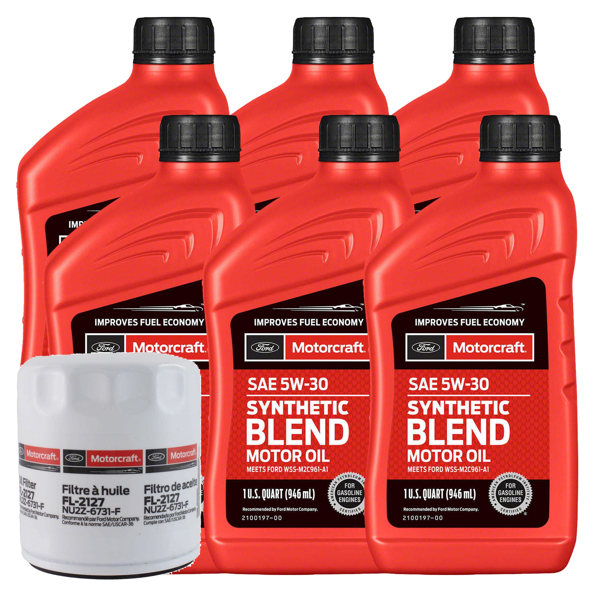 OCKFR2525SB Motorcraft OE 5W-30 Oil Change Kit, 2025-2026 Ford Ranger 2.3L I4 EcoBoost Synthetic Blend