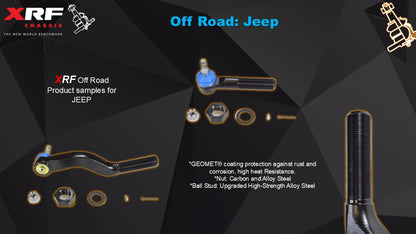 XRF Heavy Duty Upper Right Passenger Side Outer Tie Rod End, Jeep 2020-2025 Jeep Gladiator JT, 2018-2025 Wrangler JL