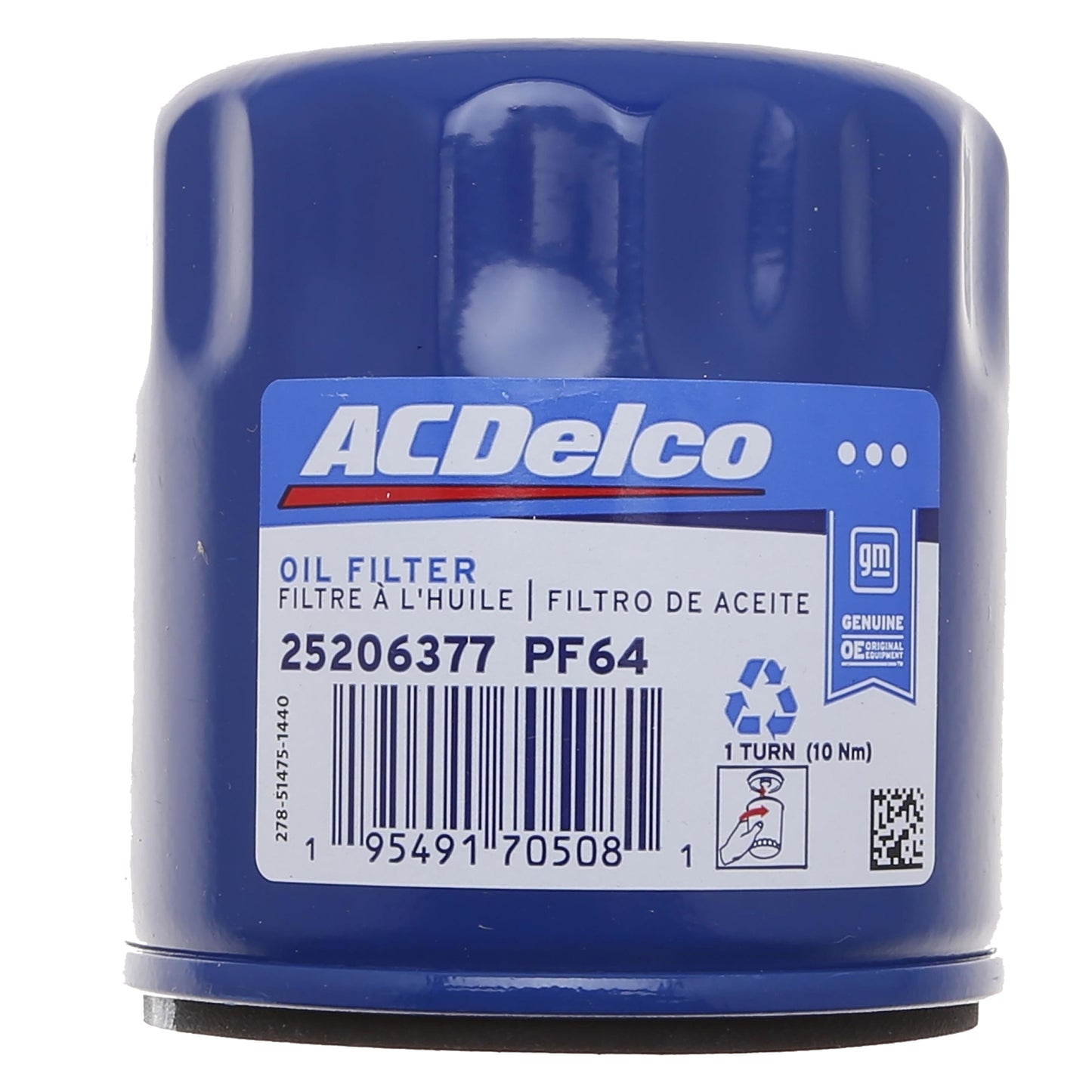 PF64 ACDelco PF64 Engine Oil Filter, 2015-2022 Chevrolet Colorado, GMC Canyon, 2.5L 4 Cylinder