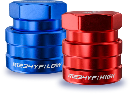 Leak-Proof Air Conditioning A/C Quick Caps for R1234YF Systems, Universal