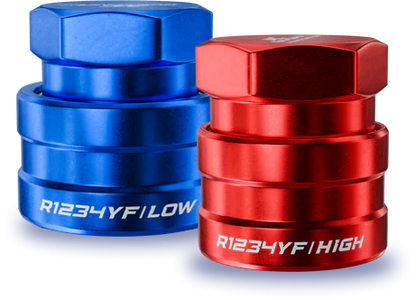 Leak-Proof Air Conditioning A/C Quick Caps for R1234YF Systems, Universal
