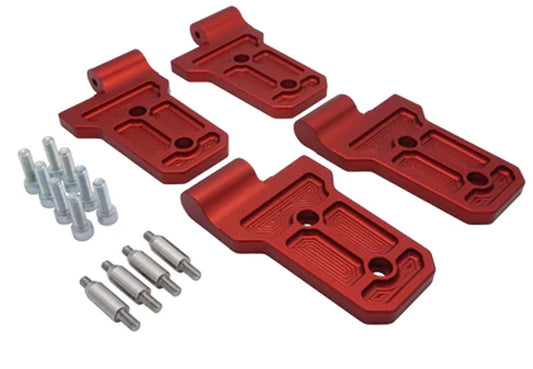 Billet Door Hinges with Stainless Steel Pins, Jeep 2020-2023 Gladiator JT, 2018-2024 Wrangler JL