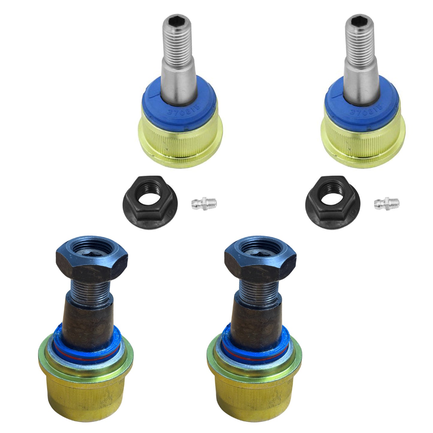 XBJ134P-XBJ636P-2 XRF Titanium Series Upper and Lower Ball Joints for the 2014-2025 Ram 4WD Truck 2500, 2013-2025 3500 (2) Upper and (2) Lower Ball Joints