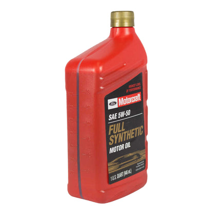 XO5W50QGT-Side Ford Motorcraft OE 5W-50 Full Synthetic Engine Oil, 1 Quart