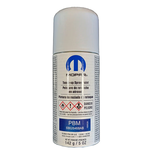 68266468AB OE Mopar Touch-Up Spray Paint, 5 oz, 2020-2022 Gladiator JT, 2016-2022 Wrangler JL Ocean Blue PBM