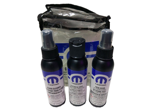 68319193AB Mopar OE Car Care Kit, Glass Cleaner, Leather and Vinyl Protectant , Total Clean, 2011-2024 Jeep