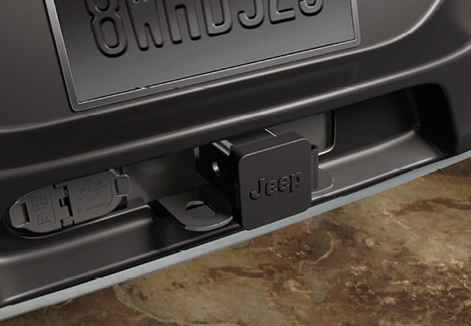 82213706 Jeep Mopar 2 inch Hitch Receiver Plug with Jeep Logo Shot 2