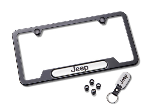 82215853 Jeep Mopar Black License Plate Gift Set, Gladiator, Wrangler